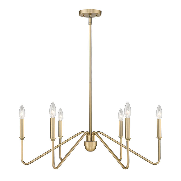 Golden 3690-6 BCB Six Light Chandelier, Brushed Champagne Bronze