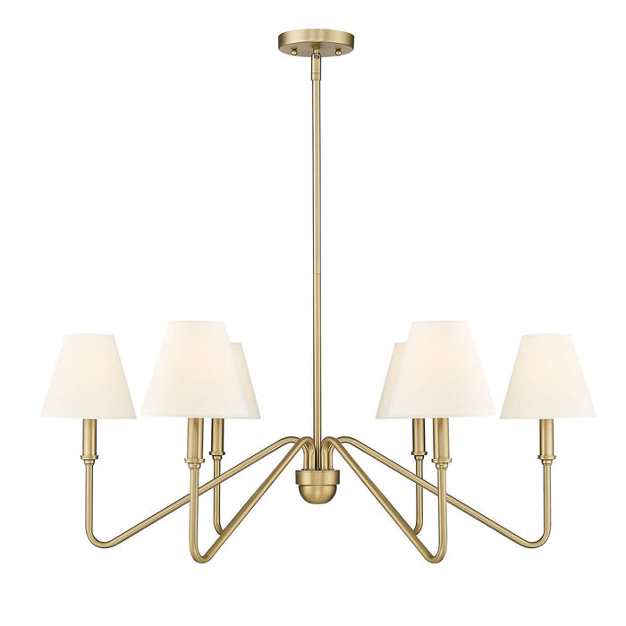 Golden 3690-6 BCB-IL Six Light Chandelier, Brushed Champagne Bronze