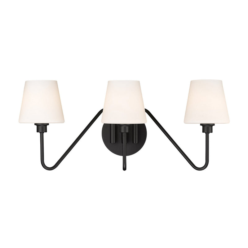 Golden 3690-BA3 NB-OP Three Light Bath Vanity, Natural Black