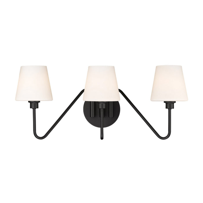 Golden 3690-BA3 NB-OP Three Light Bath Vanity, Natural Black