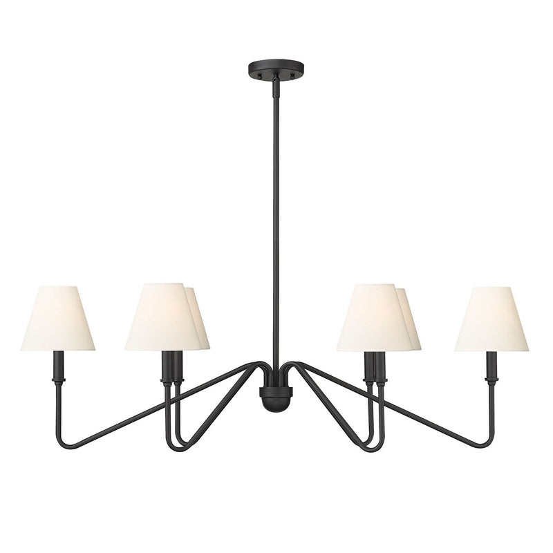 Golden 3690-LP NB-IL Six Light Linear Pendant, Natural Black