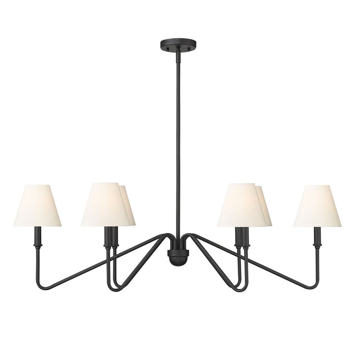 Golden 3690-LP NB-IL Six Light Linear Pendant, Natural Black