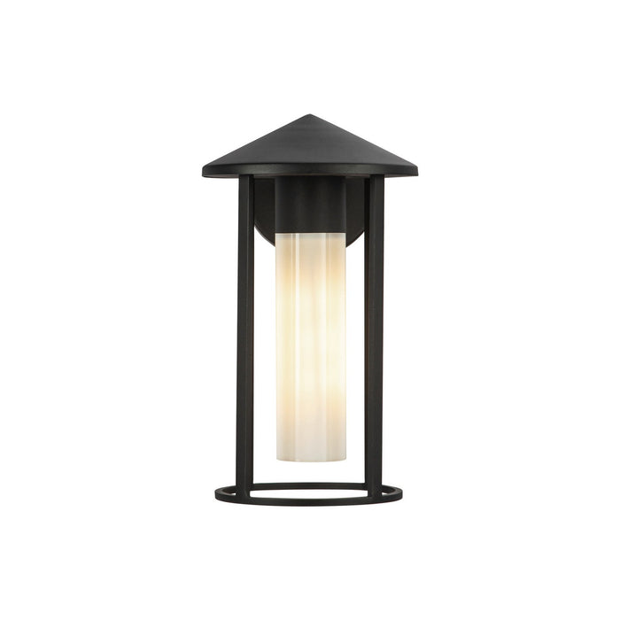 Alora EW526312BKGO One Light Exterior Wall Mount, Black/Glossy Opal Glass