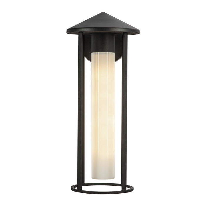 Alora EW526318BKGO One Light Exterior Wall Mount, Black/Glossy Opal Glass