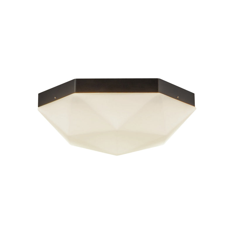 Alora FM424512MBOP Two Light Flush Mount, Matte Black/Opal Glass