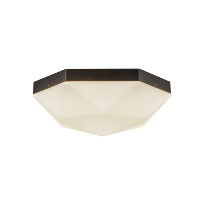 Alora FM424512MBOP Two Light Flush Mount, Matte Black/Opal Glass