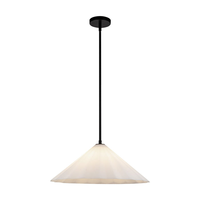 Alora PD451820MBOP One Light Pendant, Matte Black/Opal Glass