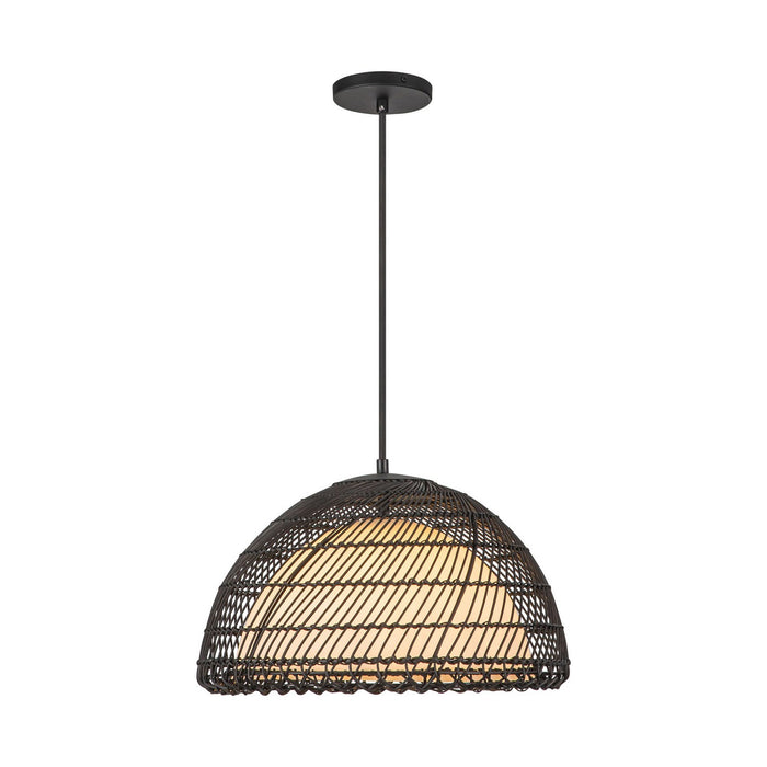 Alora PD631416MBOP One Light Pendant, Matte Black/Opal