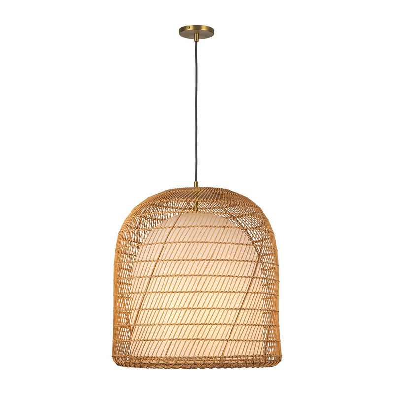 Alora PD631920BGOP One Light Pendant, Brushed Gold/Opal Glass