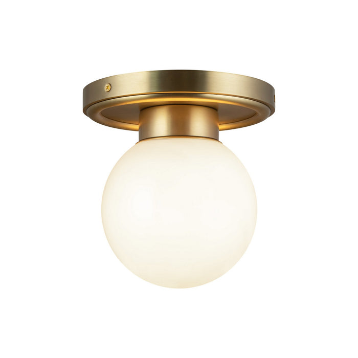Alora SF407306BGGO One Light Semi-Flush Mount, Brushed Gold/Glossy Opal Glass