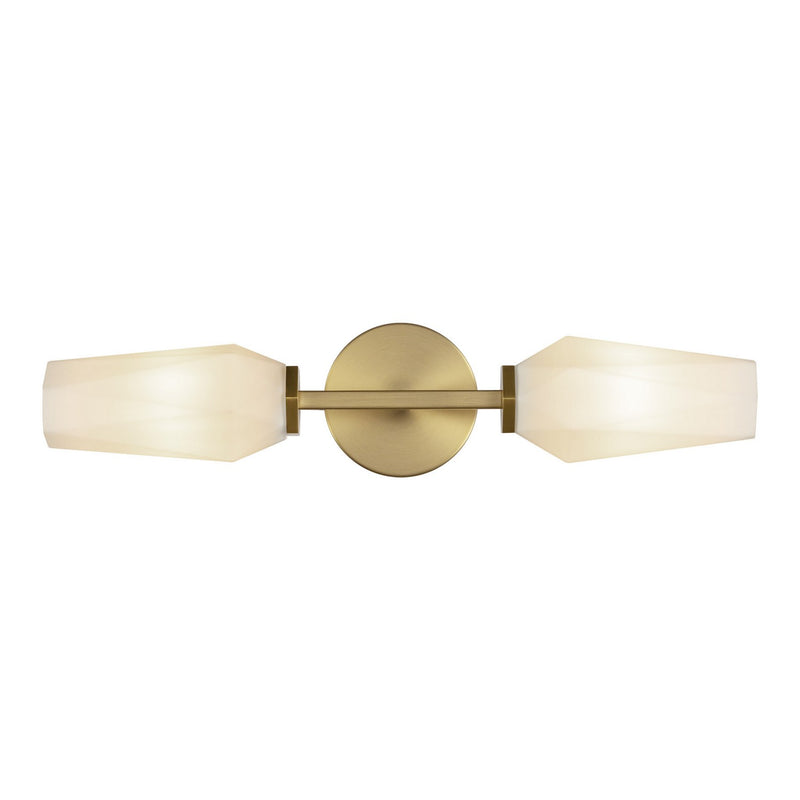 Alora WV424720BGOP Two Light Wall Vanity, Brushed Gold/Opal Glass