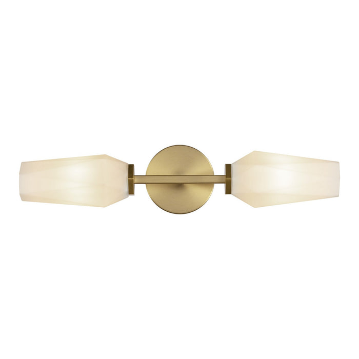 Alora WV424720BGOP Two Light Wall Vanity, Brushed Gold/Opal Glass