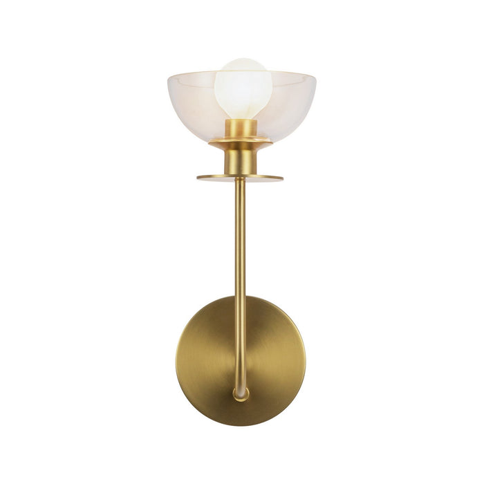 Alora WV515205BGCL One Light Wall Vanity, Brushed Gold/Clear Glass