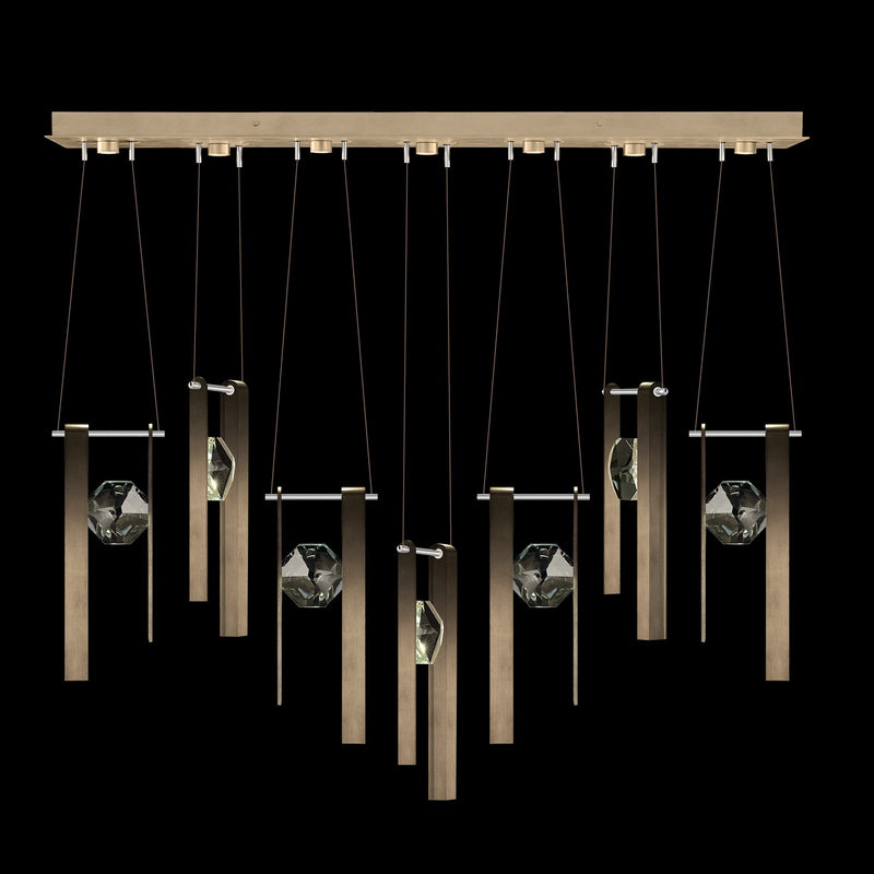 Fine Art 100007-3-3333333 LED Linear Pendant, Bronze