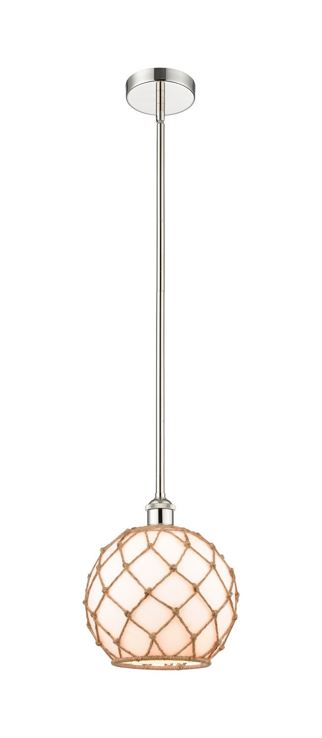 Innovations 616-1S-PN-G121-10RB One Light Mini Pendant, Polished Nickel