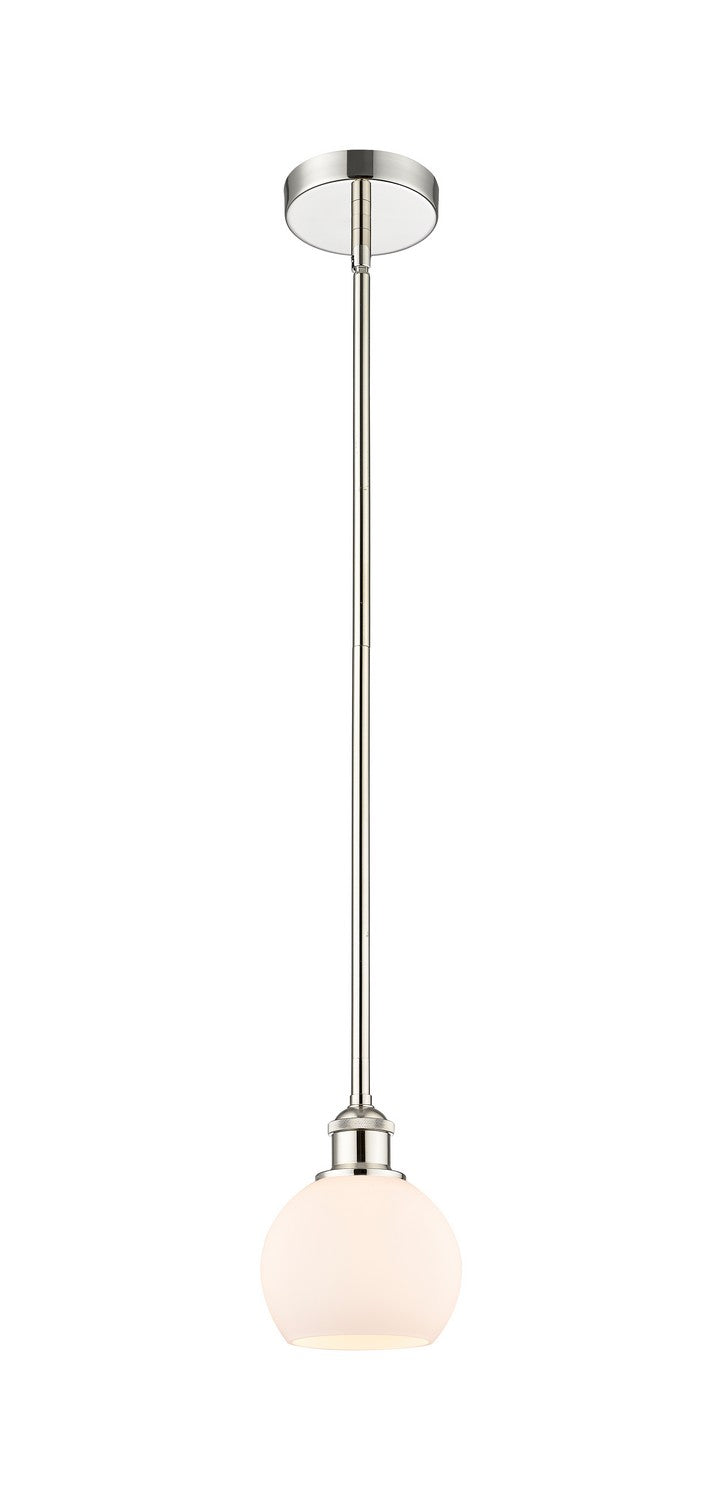 Innovations 616-1S-PN-G121-6 One Light Mini Pendant, Polished Nickel