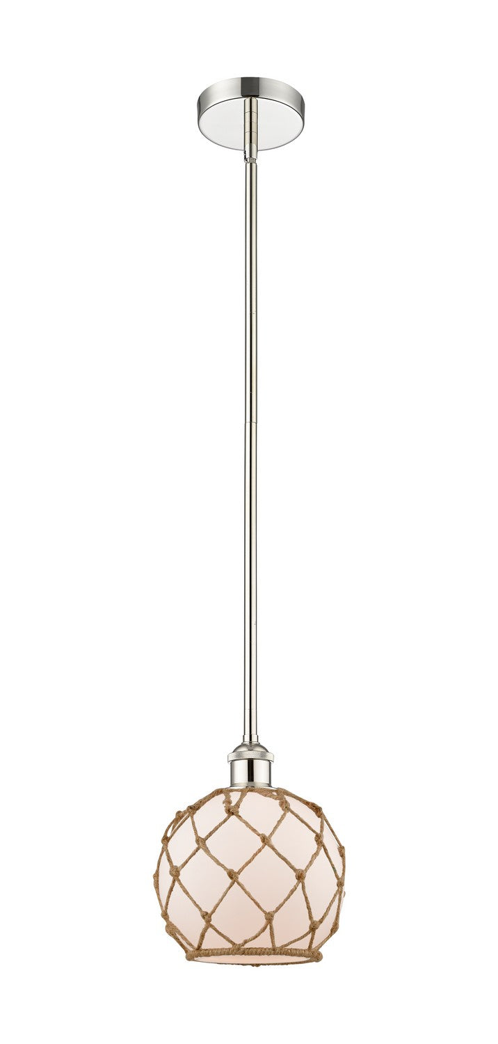 Innovations 616-1S-PN-G121-8RB One Light Mini Pendant, Polished Nickel