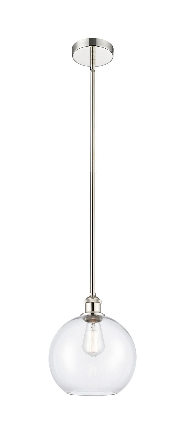 Innovations 616-1S-PN-G122-10 One Light Mini Pendant, Polished Nickel