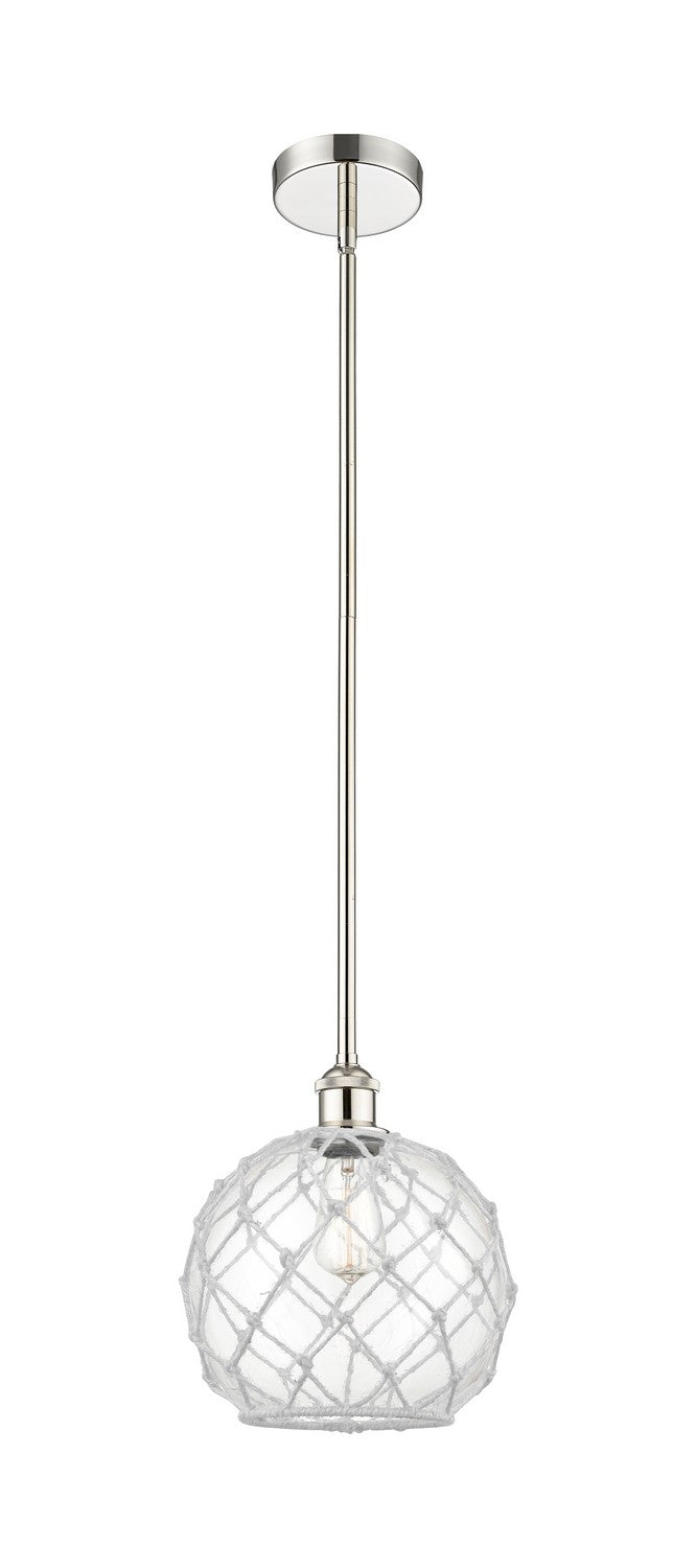 Innovations 616-1S-PN-G122-10RW One Light Mini Pendant, Polished Nickel