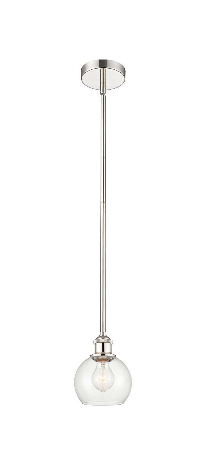 Innovations 616-1S-PN-G122-6 One Light Mini Pendant, Polished Nickel
