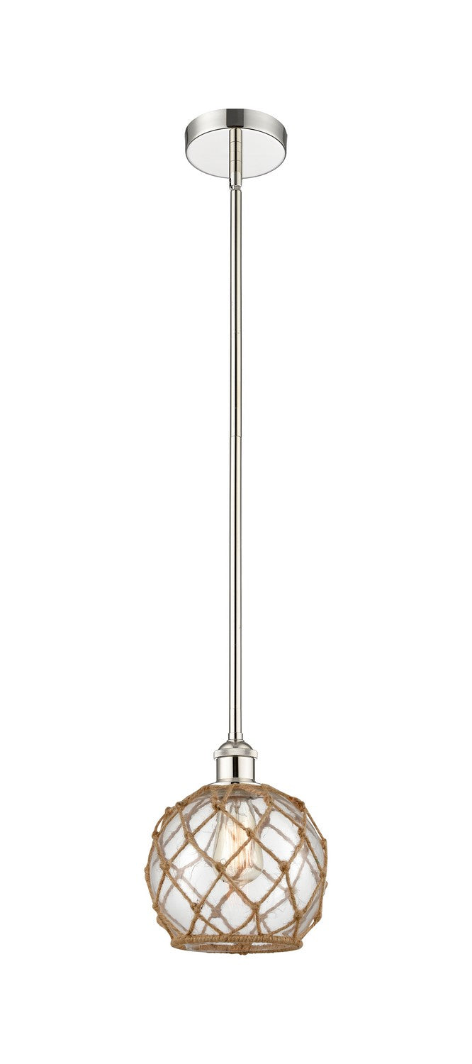 Innovations 616-1S-PN-G122-8RB One Light Mini Pendant, Polished Nickel