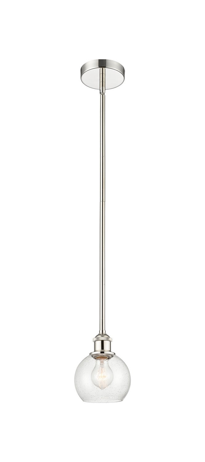 Innovations 616-1S-PN-G124-6 One Light Mini Pendant, Polished Nickel