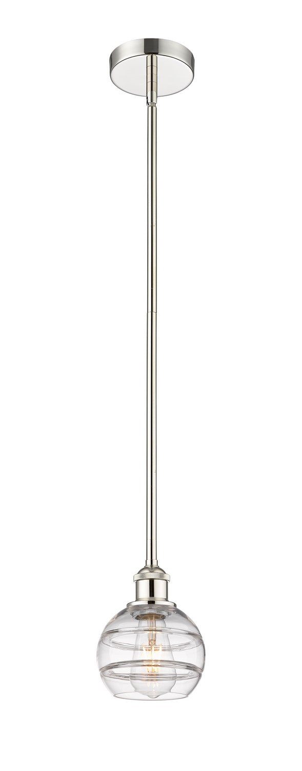 Innovations 616-1S-PN-G556-6CL One Light Mini Pendant, Polished Nickel