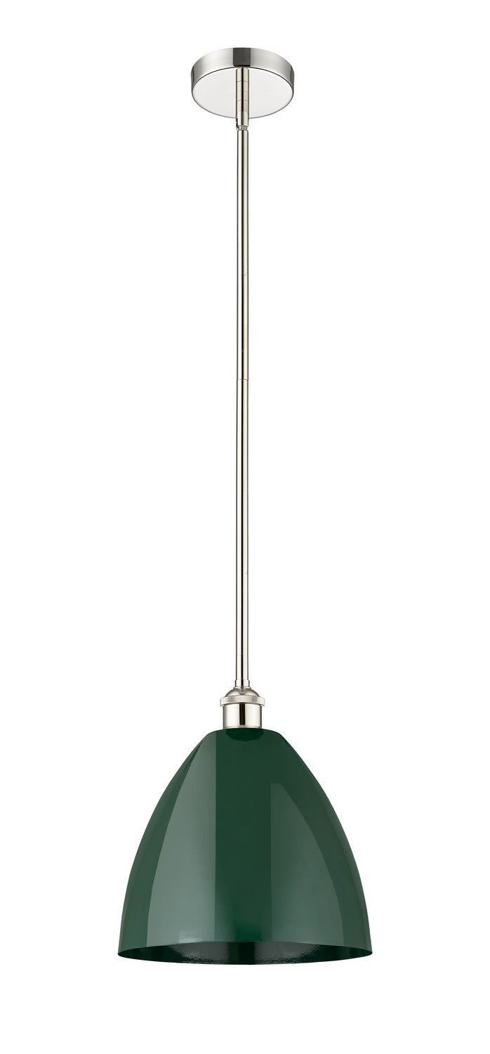 Innovations 616-1S-PN-MBD-12-GR One Light Mini Pendant, Polished Nickel