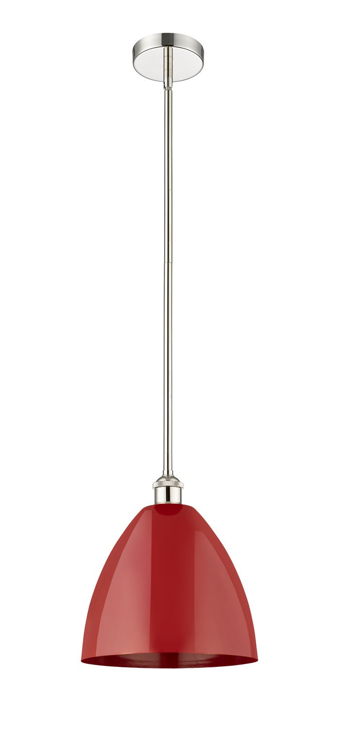Innovations 616-1S-PN-MBD-12-RD One Light Mini Pendant, Polished Nickel