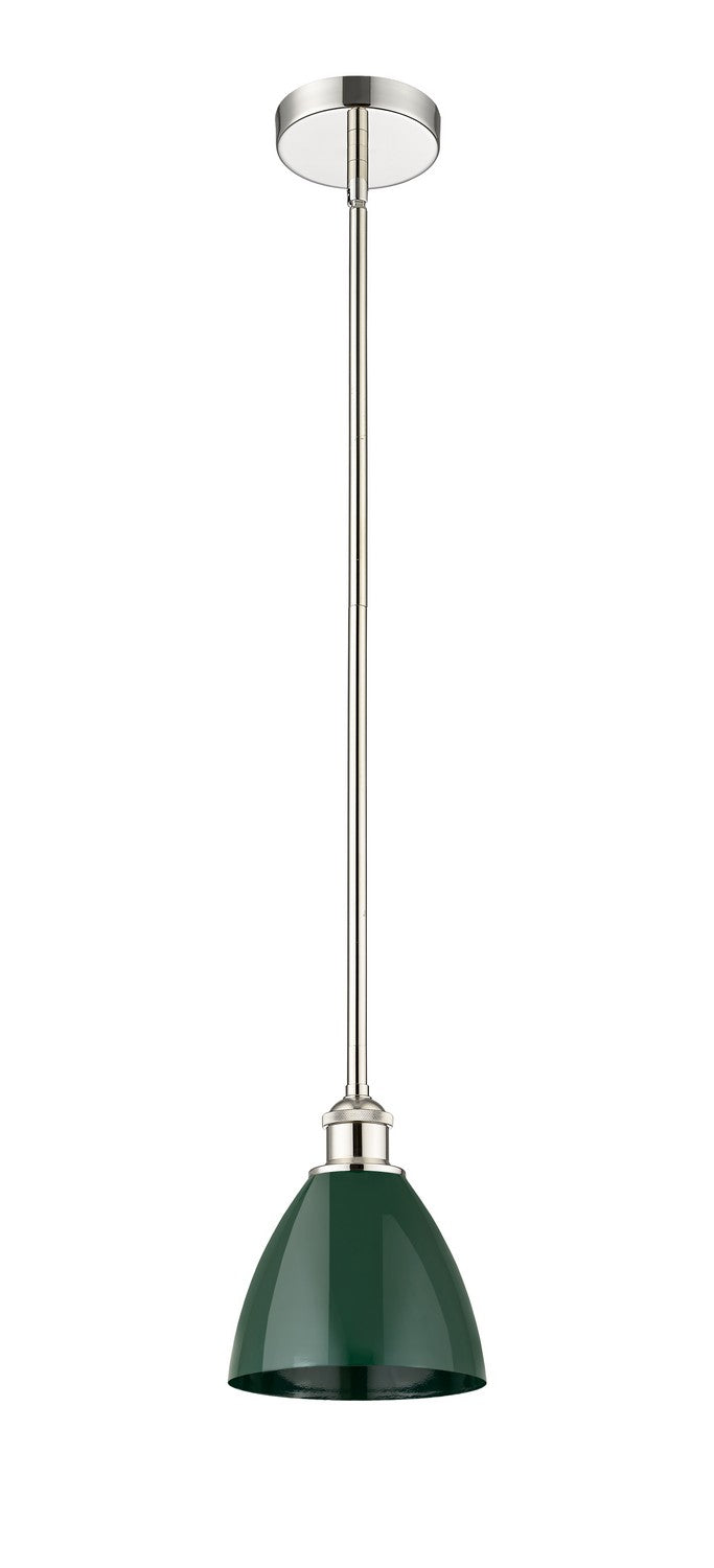 Innovations 616-1S-PN-MBD-75-GR One Light Mini Pendant, Polished Nickel