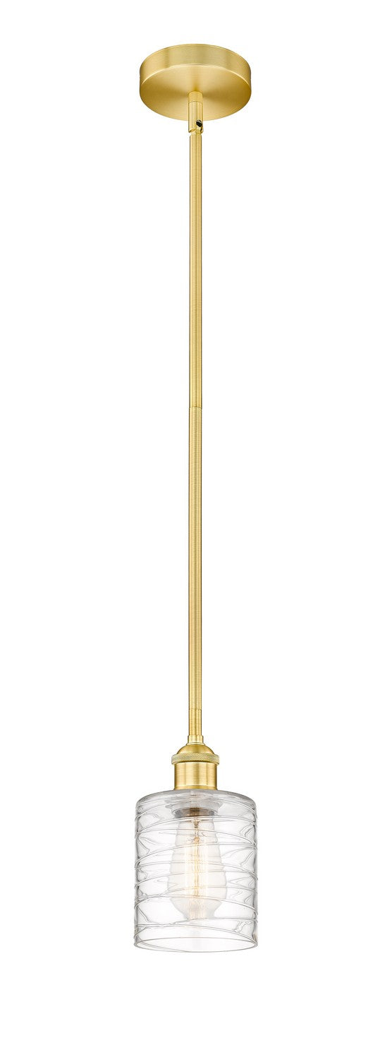 Innovations 616-1S-SG-G1113 One Light Mini Pendant, Satin Gold