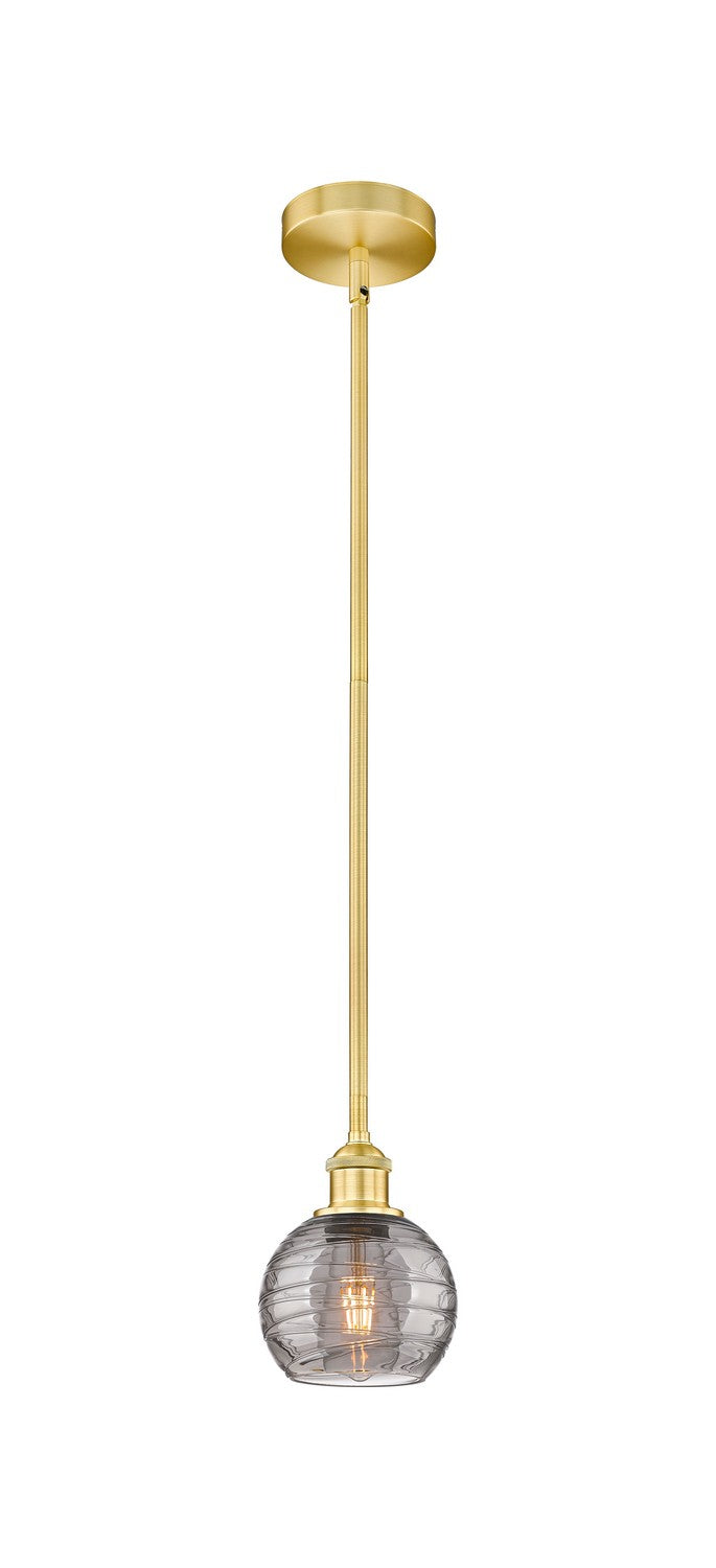 Innovations 616-1S-SG-G1213-6SM One Light Mini Pendant, Satin Gold