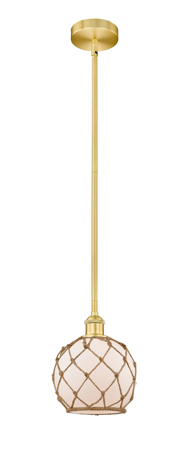 Innovations 616-1S-SG-G121-8RB One Light Mini Pendant, Satin Gold