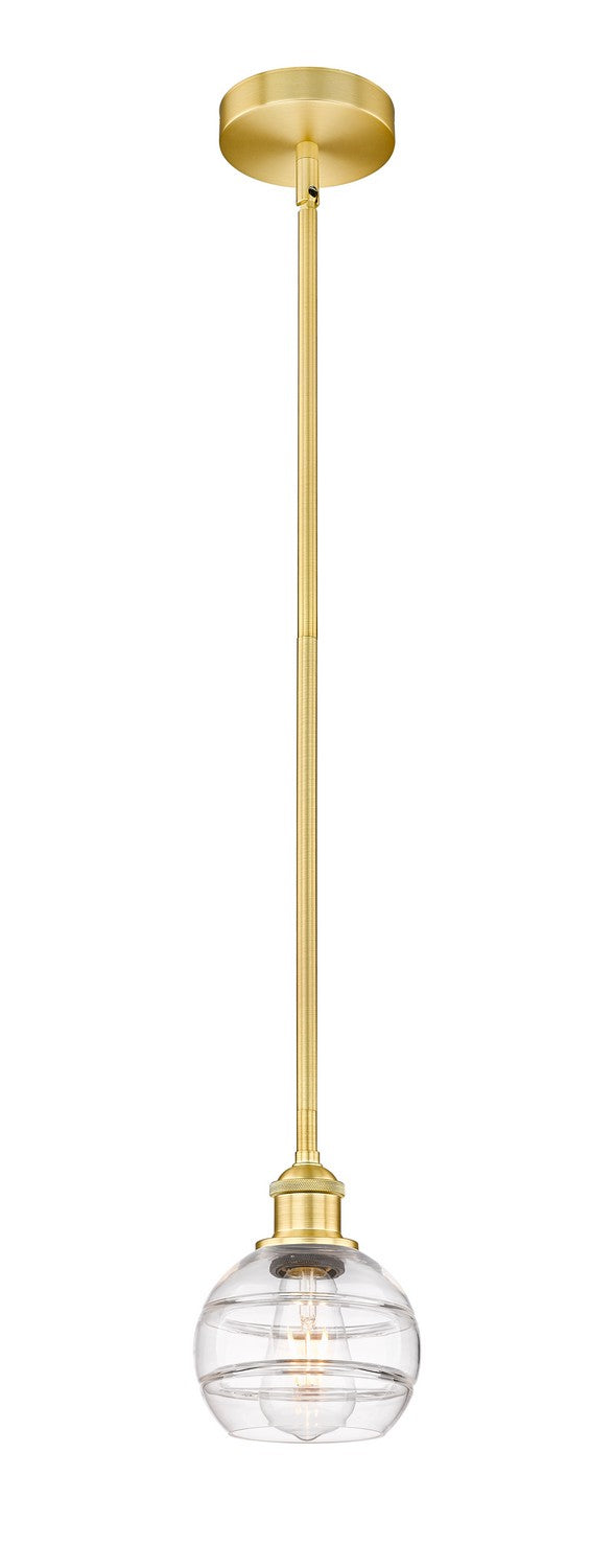 Innovations 616-1S-SG-G556-6CL One Light Mini Pendant, Satin Gold