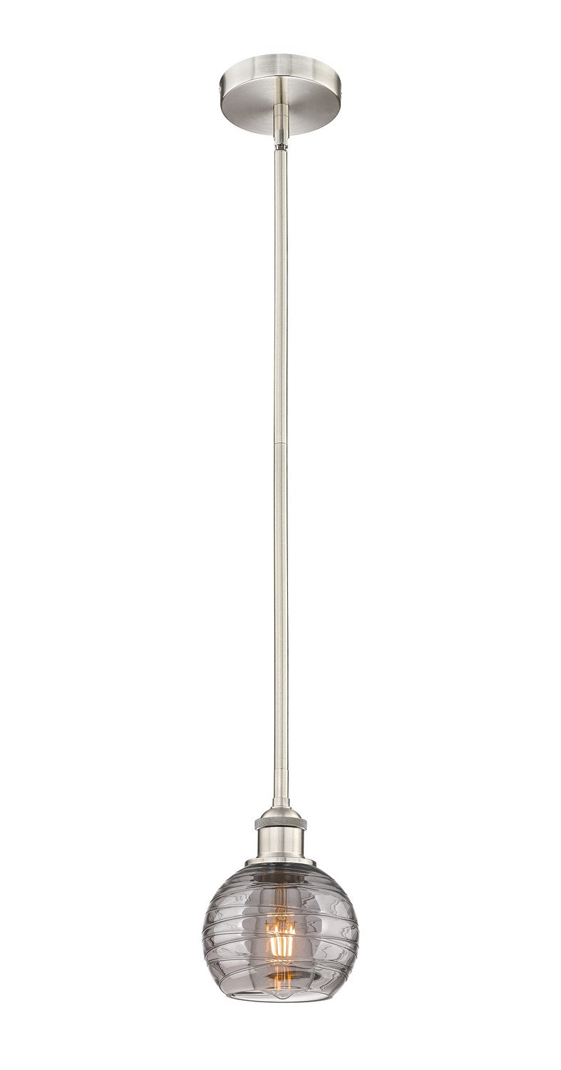 Innovations 616-1S-SN-G1213-6SM One Light Mini Pendant, Brushed Satin Nickel