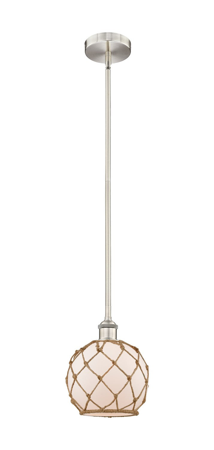 Innovations 616-1S-SN-G121-8RB One Light Mini Pendant, Brushed Satin Nickel