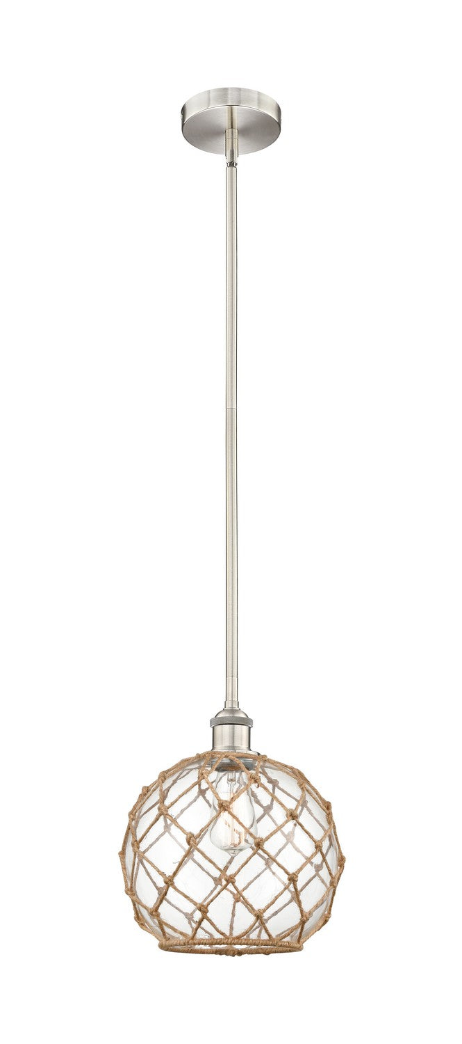 Innovations 616-1S-SN-G122-10RB One Light Mini Pendant, Brushed Satin Nickel