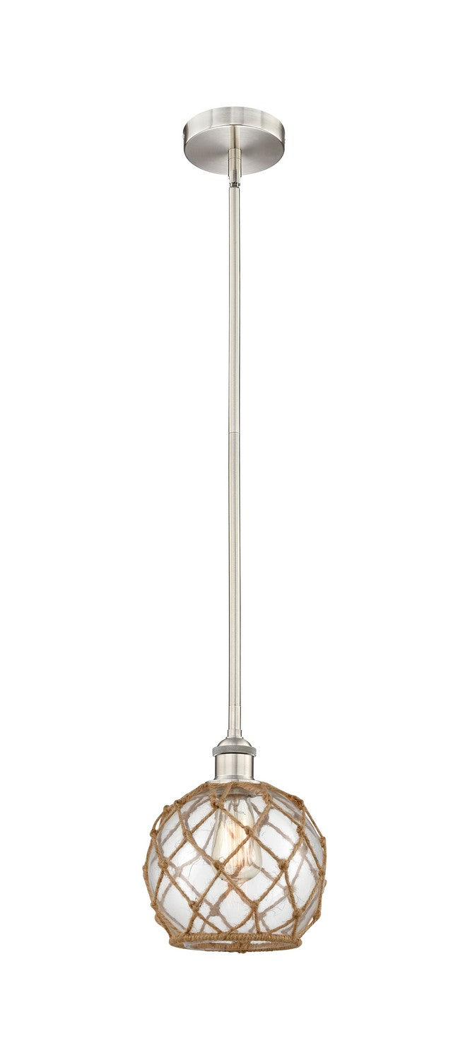 Innovations 616-1S-SN-G122-8RB One Light Mini Pendant, Brushed Satin Nickel