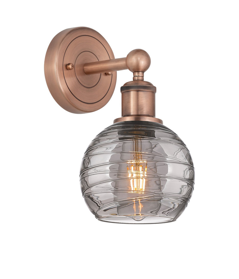 Innovations 616-1W-AC-G1213-6SM One Light Wall Sconce, Antique Copper