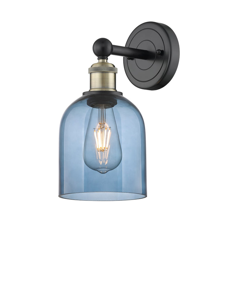 Innovations 616-1W-BAB-G558-6BL One Light Wall Sconce, Black Antique Brass