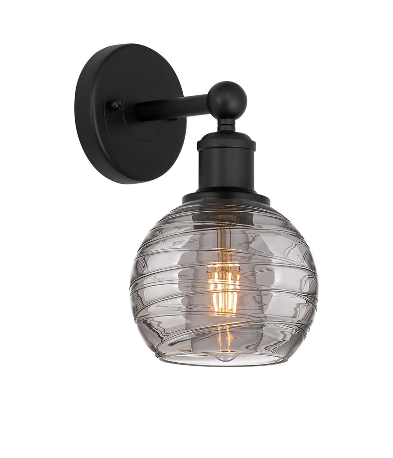 Innovations 616-1W-BK-G1213-6SM One Light Wall Sconce, Matte Black