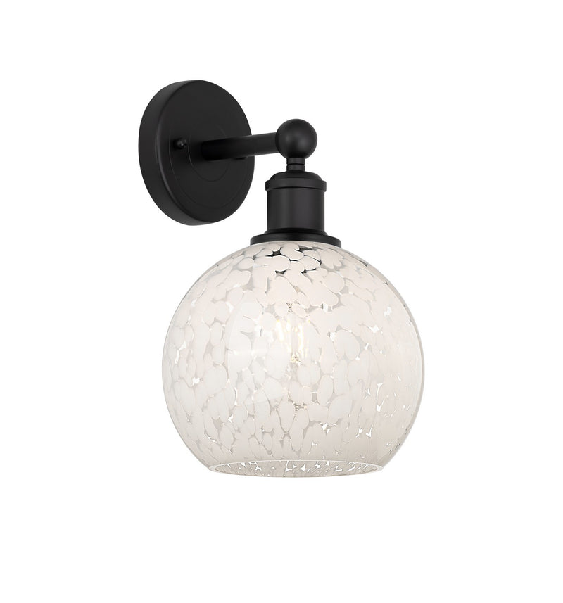 Innovations 616-1W-BK-G1216-8WM LED Wall Sconce, Matte Black