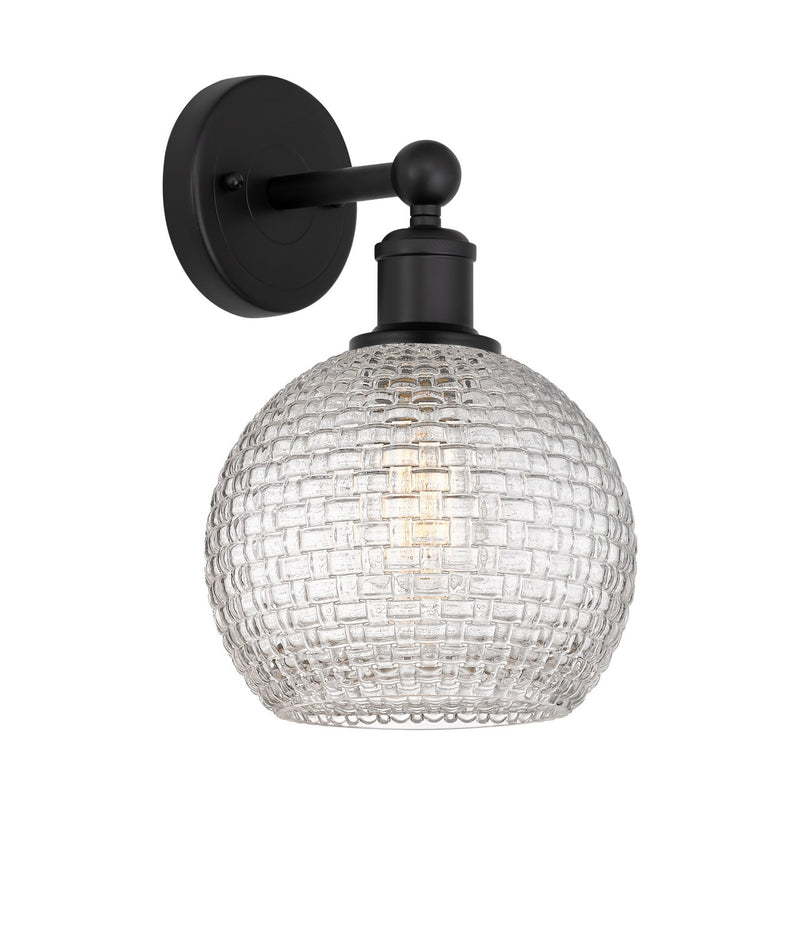 Innovations 616-1W-BK-G122C-8CL One Light Wall Sconce, Matte Black