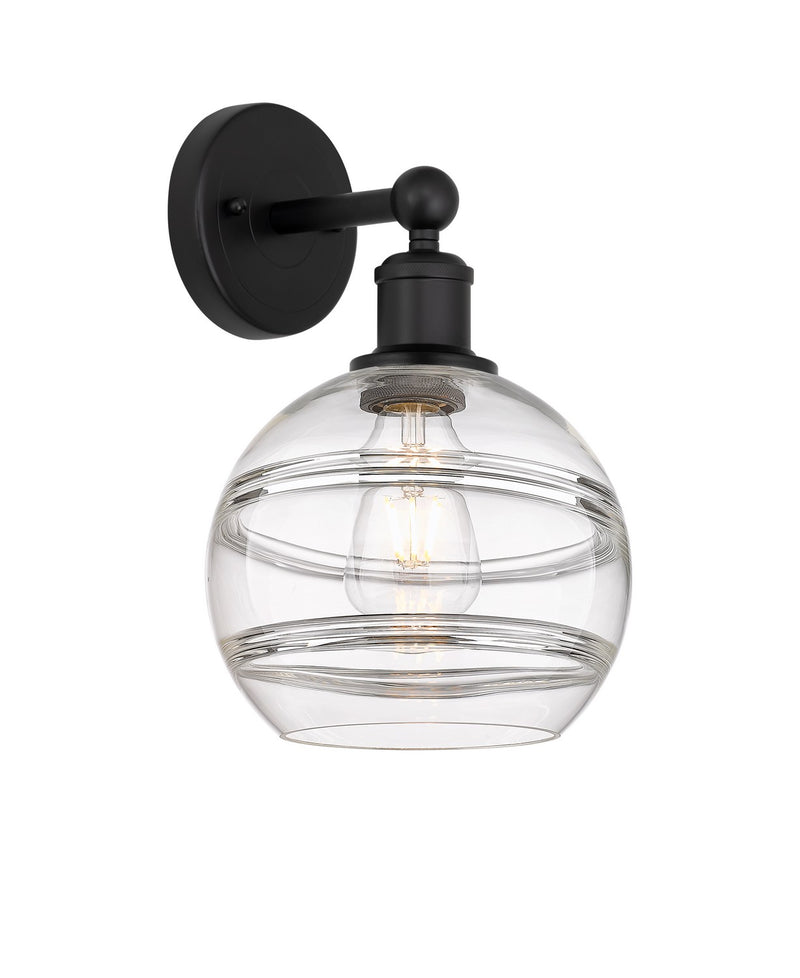 Innovations 616-1W-BK-G556-8CL One Light Wall Sconce, Matte Black