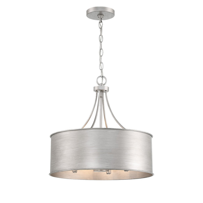Meridian M7040AS Four Light Pendant, Antique Silver