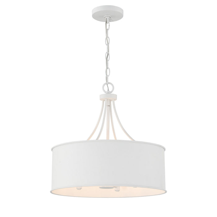Meridian M7040BQW Four Light Pendant, Bisque White