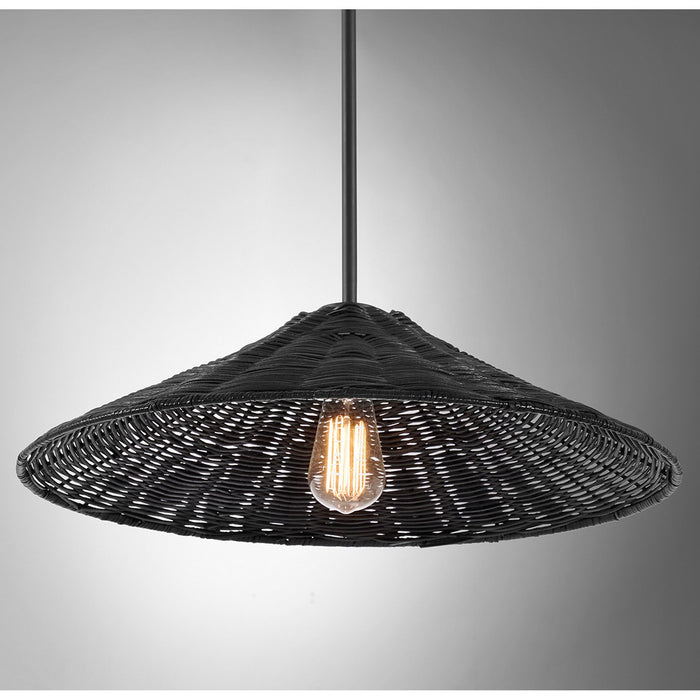Meridian M7041MBK One Light Pendant, Matte Black