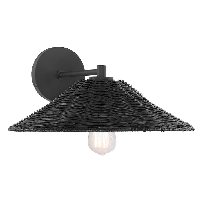 Meridian M90106MBK One Light Wall Sconce, Matte Black