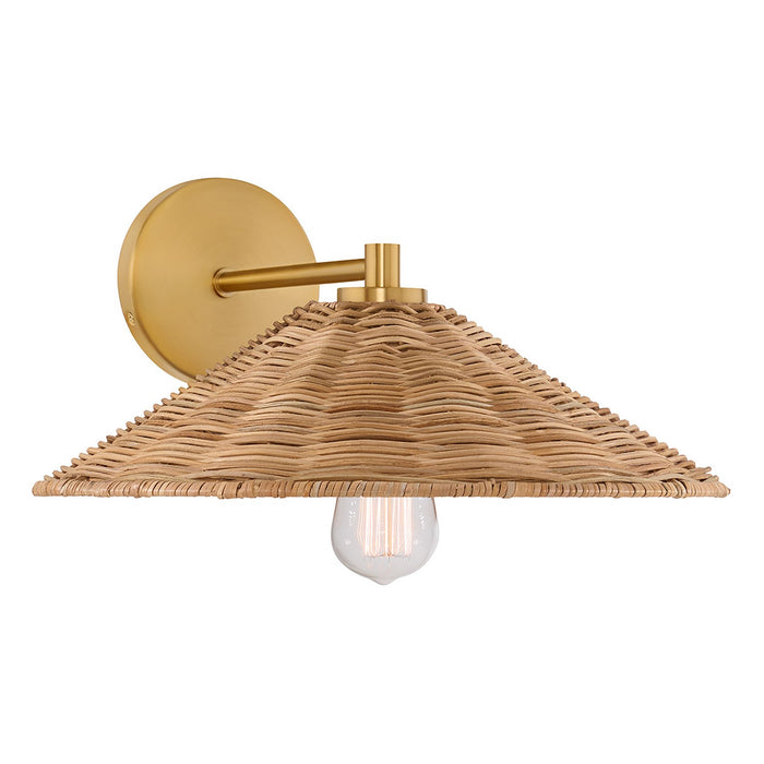 Meridian M90106NB One Light Wall Sconce, Natural Brass