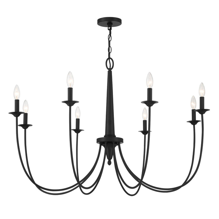Savoy House 1-1202-8-89 Eight Light Chandelier, Matte Black